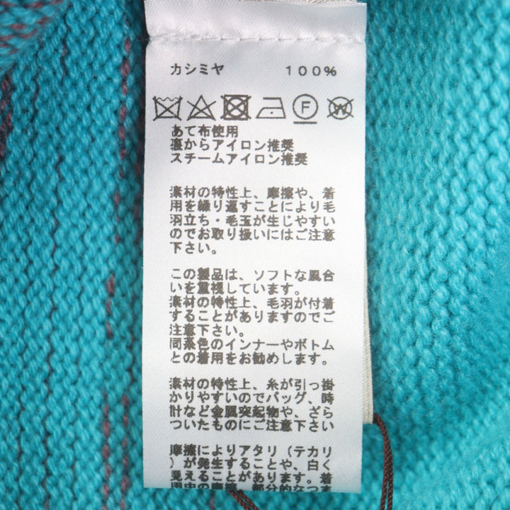 未使用品▼HERMES エルメス 2020年製 カシミヤ100% グラデーション Vネック ニットカーディガン ピンク系 ブルー M 伊製 正規品 メンズ
