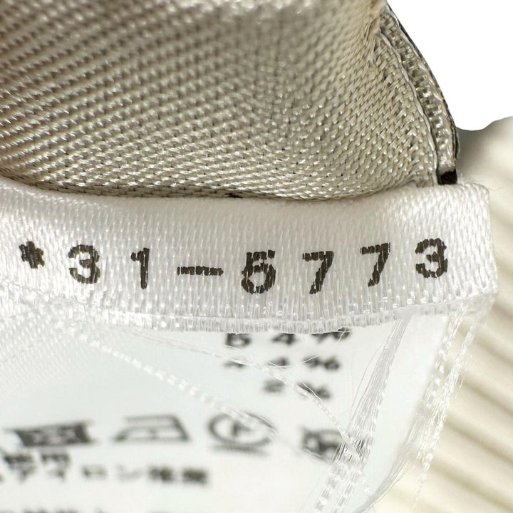極美品▲HERMES エルメス 2023年製 Sunset et soie サンセット カシミヤ シルク リブ編 クルーネック ニット アイボリー M 正規品 メンズ