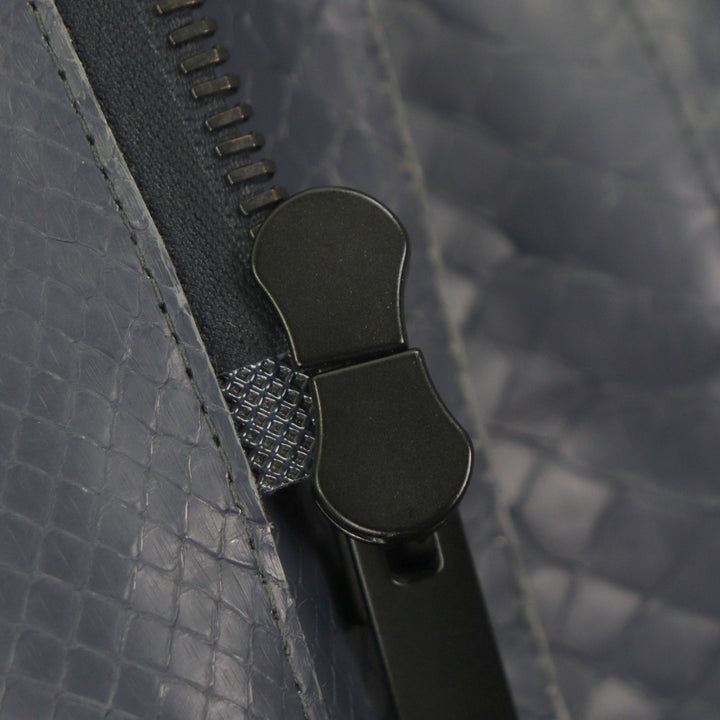 極美品▼FENDI フェンディ FPG335 アミメニシキヘビ パイソン 羊革 グラデーション WZIP レザーコート ベージュ グレー 46 正規品 メンズ