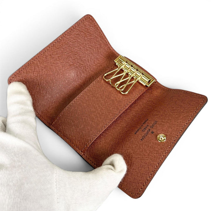 未使用品▲LOUIS VUITTON ルイヴィトン M69517 キーケース ミュルティクレ 4 モノグラムキャンバス ブラウン ゴールド 箱・保存袋付き