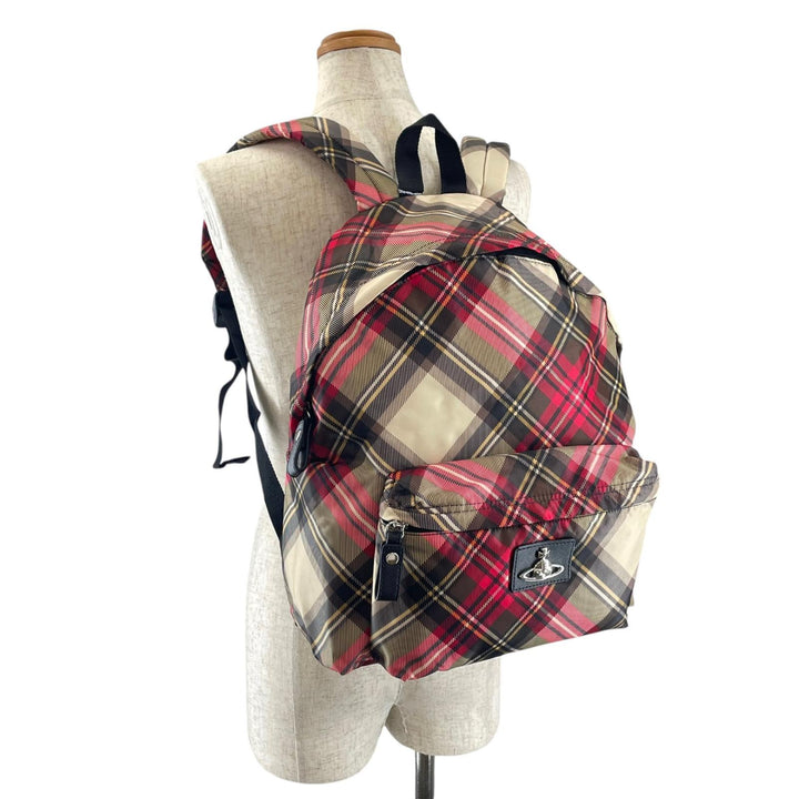 未使用品▲Vivienne Westwood ヴィヴィアンウエストウッド オーブ タータンチェック リュック・デイパック レディース 保存袋付き