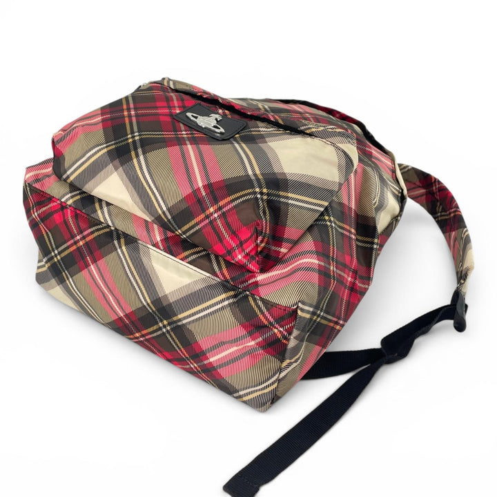 未使用品▲Vivienne Westwood ヴィヴィアンウエストウッド オーブ タータンチェック リュック・デイパック レディース 保存袋付き