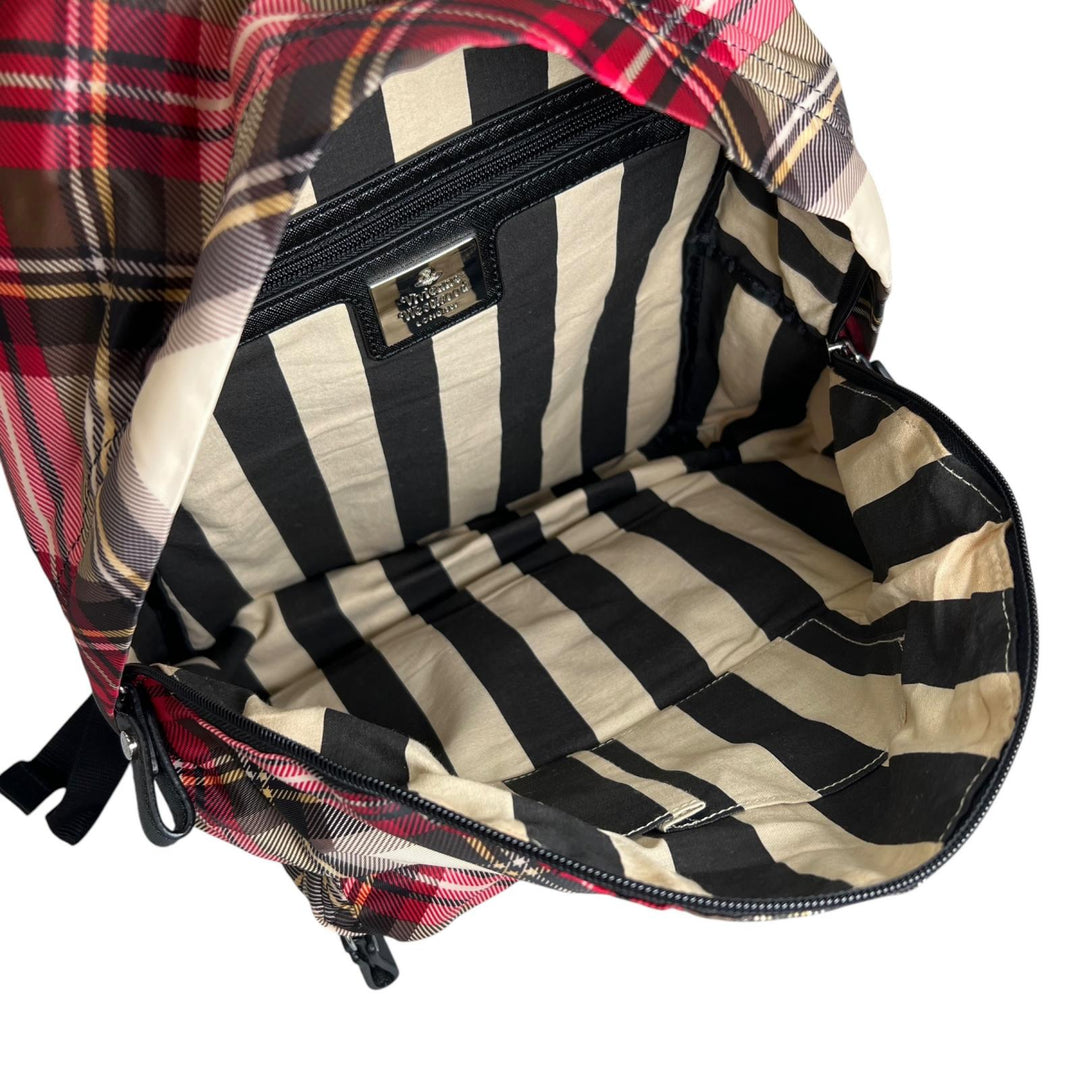 未使用品▲Vivienne Westwood ヴィヴィアンウエストウッド オーブ タータンチェック リュック・デイパック レディース 保存袋付き