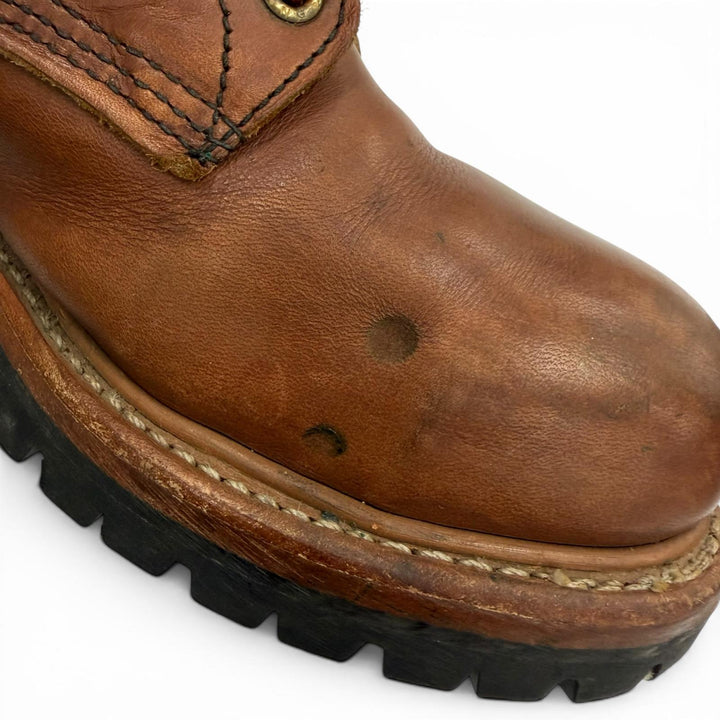 良品▼RED WING レッドウィング 4418 STEEL TOE スチールトゥ レザー レースアップ ロガーブーツ ワークブーツ ブラウン 8.5 USA メンズ
