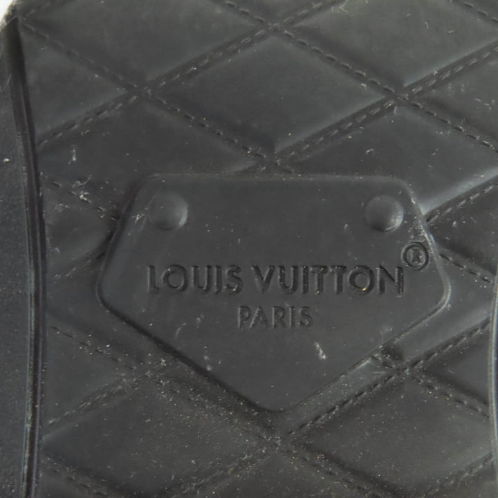 美品★LOUIS VUITTON ルイヴィトン シチズンライン LVワッペン付 モノグラム レースアップ レザー ブーツ ブラック 36 MA 1203 保存袋付