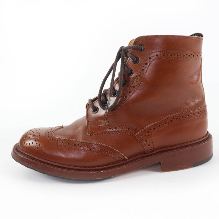 美品☆Tricker’s トリッカーズ L5780 モールトン ウイングチップカントリーブーツ レザーブーツ ブラウン 6-4 レディース イングランド製