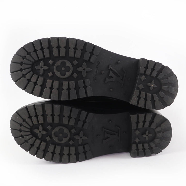 美品☆LOUIS VUITTON ルイヴィトン スプラッシュ・ライン モノグラム レインブーツ ロングブーツ ブラック 37 イタリア製 レディース