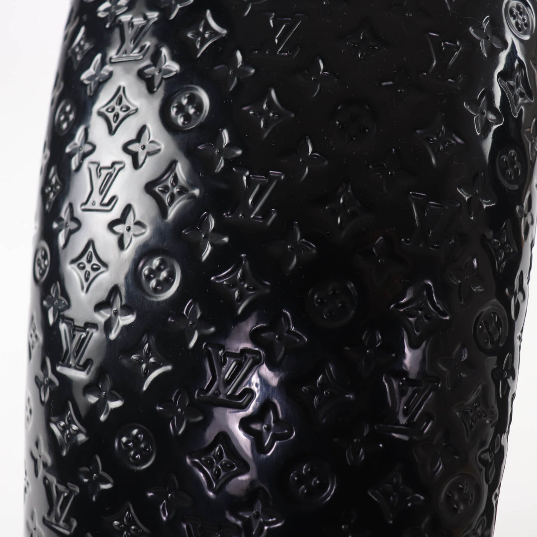 美品☆LOUIS VUITTON ルイヴィトン スプラッシュ・ライン モノグラム レインブーツ ロングブーツ ブラック 37 イタリア製 レディース