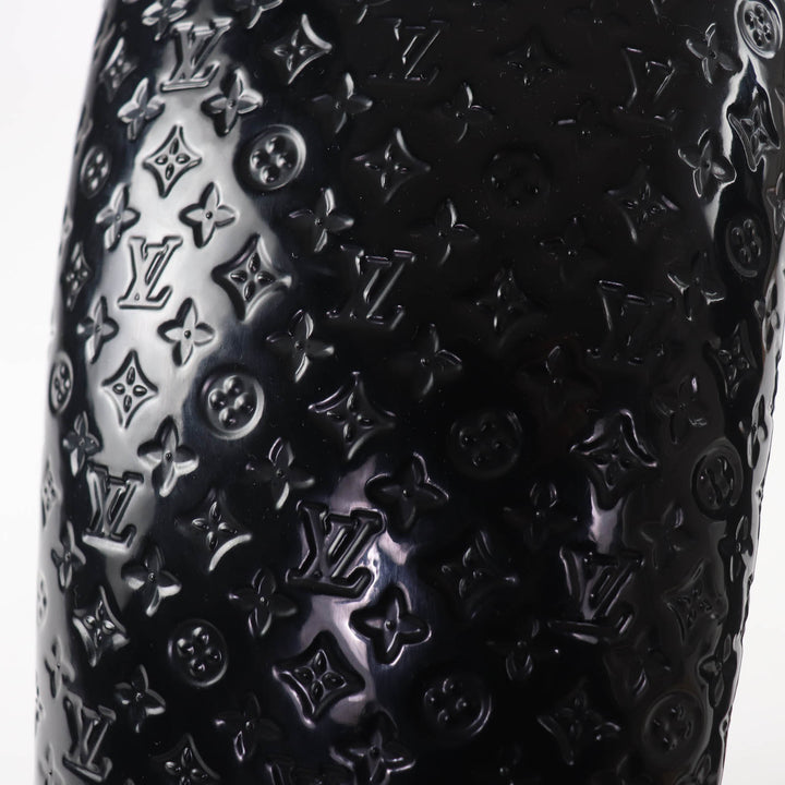 美品☆LOUIS VUITTON ルイヴィトン スプラッシュ・ライン モノグラム レインブーツ ロングブーツ ブラック 37 イタリア製 レディース
