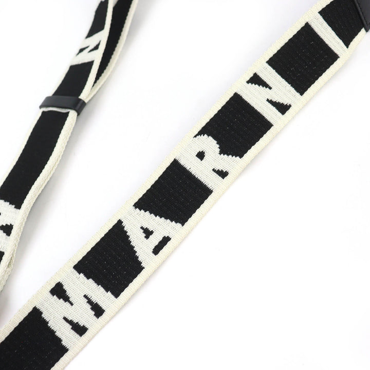 極美品△MARNI マルニ SBMP0124Q6 TRUNK SOFT EW レザー ロゴ ショルダーバッグ ブラック ゴールド金具 保存袋付 イタリア製 レディース