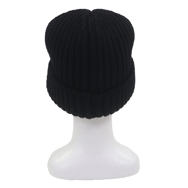 美品▼PRADA プラダ UMD446 トライアングルロゴ 三角プレート RE-NYLON 帽子 ビーニー ニットキャップ ブラック シルバー金具 L 正規品