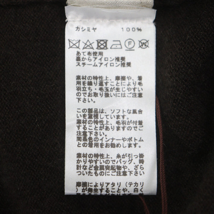 未使用品▼HERMES エルメス 22AW カシミヤ100% クルーネック バイカラー プルオーバー ニット セーター ブラック ブラウン XL 正規品
