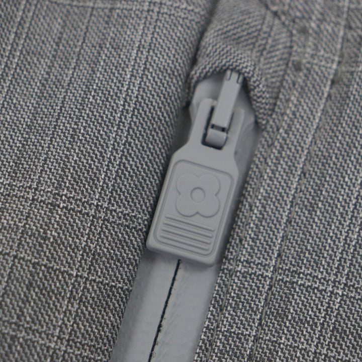 極美品▼LARDINI ラルディーニ BY YOSUKE AIZAWA ウール100% チェック柄 ロゴ入ボタン 比翼仕立て コート グレー M 伊製 正規品 メンズ