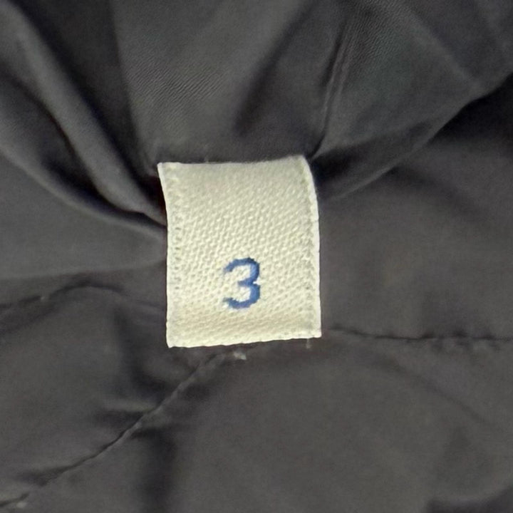 良品★MONCLER モンクレール FLAMMETTE ロゴワッペン付 ZIP UP ダウンコート ダウンジャケット ブラック 3 正規品 レディース