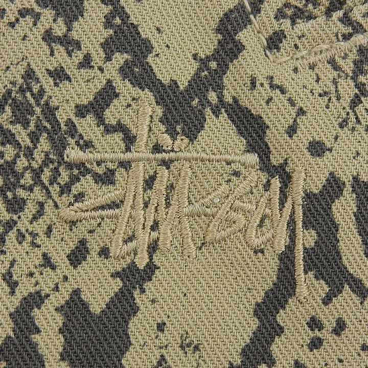 極美品▲STUSSY ステューシー 25SS 115843 Gabardine Garage Jacket Snake コットン100％ ロゴ刺繍 ZIPジャケット ベージュ XL 正規品