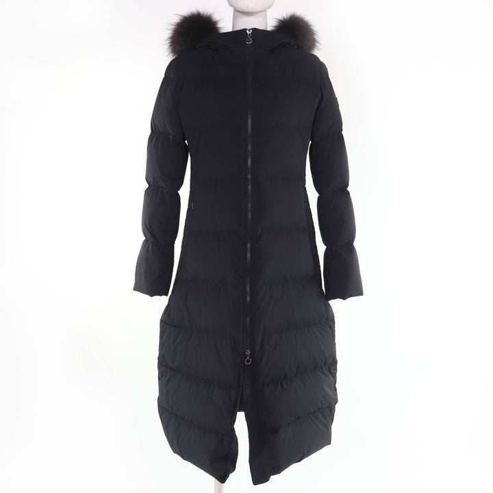 極美品☆TATRAS タトラス 23AW LTAT23A4953 ラクーンファー・フード付 ロング丈 ダウンコート ブラック 03 正規品 レディース