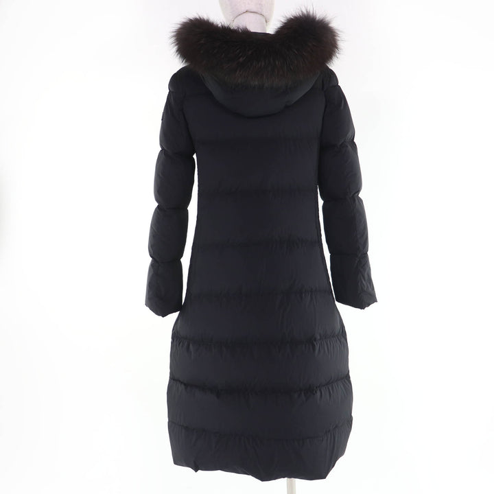 極美品☆TATRAS タトラス 23AW LTAT23A4953 ラクーンファー・フード付 ロング丈 ダウンコート ブラック 03 正規品 レディース