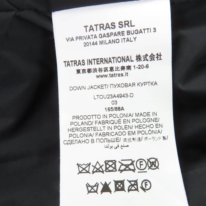 極美品☆TATRAS タトラス 23AW LTAT23A4953 ラクーンファー・フード付 ロング丈 ダウンコート ブラック 03 正規品 レディース