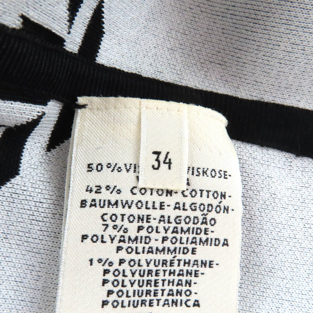 極美品★HERMES エルメス 21SS 総柄 クロスライン ノースリーブ ワンピース ブラック ホワイト 34 イタリア製 正規品 レディース