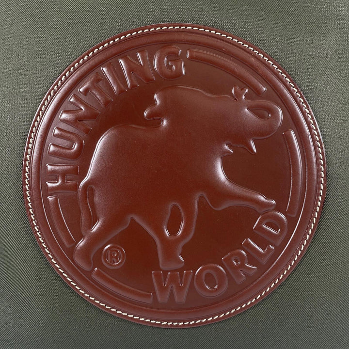 極美品▲HUNTING WORLD ハンティングワールド サファリ トゥデイ キャンバス レザー トートバッグ カーキー ブラウン イタリア製 メンズ