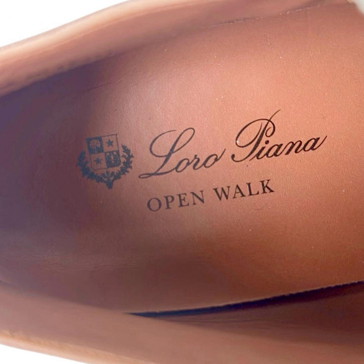 美品▲Loro Piana ロロピアーナ 52771L OPEN WALK オープン ウォーク スウェードレザー アンクルブーツ ピンク 40.5 イタリア製 メンズ