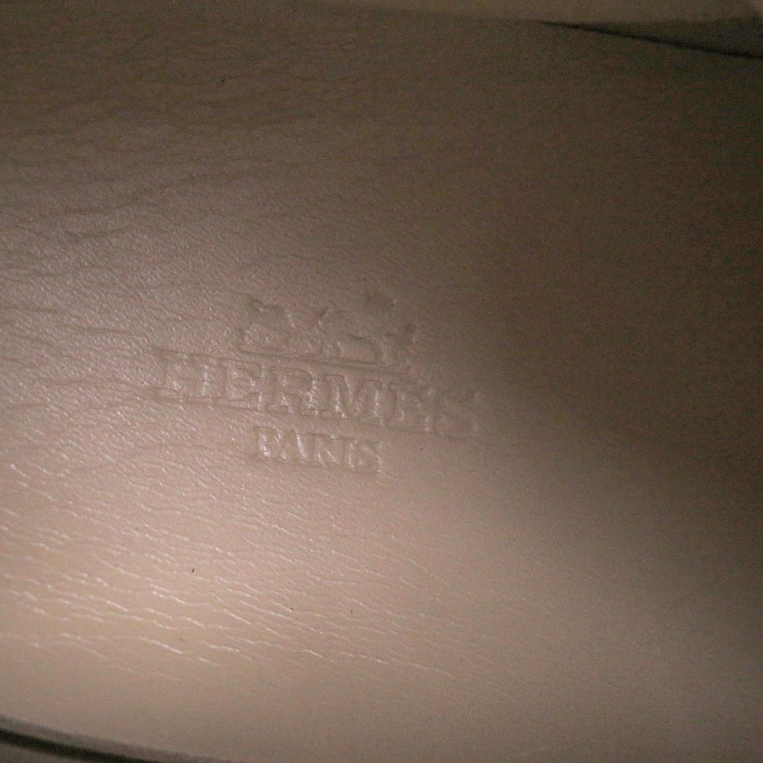 美品□HERMES エルメス レノックス コリエドシアン レースアップ ハイカットスニーカー レザーシューズ ブラック 40 イタリア製 メンズ