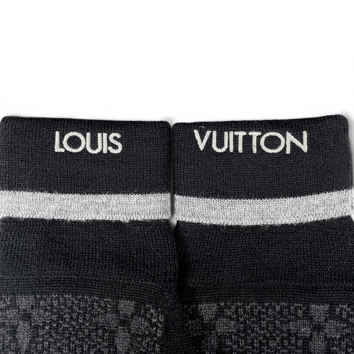 極美品▲LOUIS VUITTON ルイヴィトン 2020年製 M73470 ゴン マイ モノグラム エクリプス ウール100％ 手袋 ブラック 正規品 メンズ