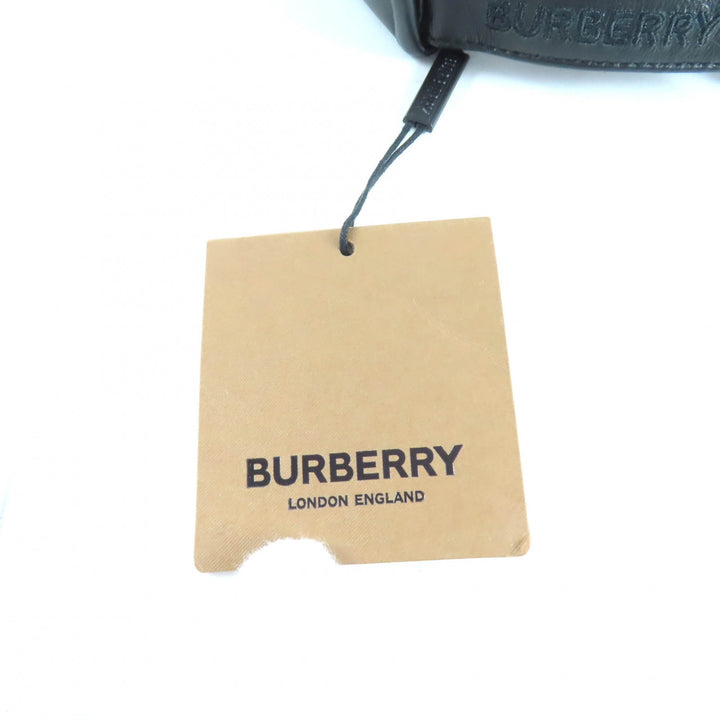 未使用品★BURBERRY バーバリー 8054365 レイヤードデザイン 王冠 ラムレザー キャップ ブラック M イタリア製 正規品 レディース メンズ