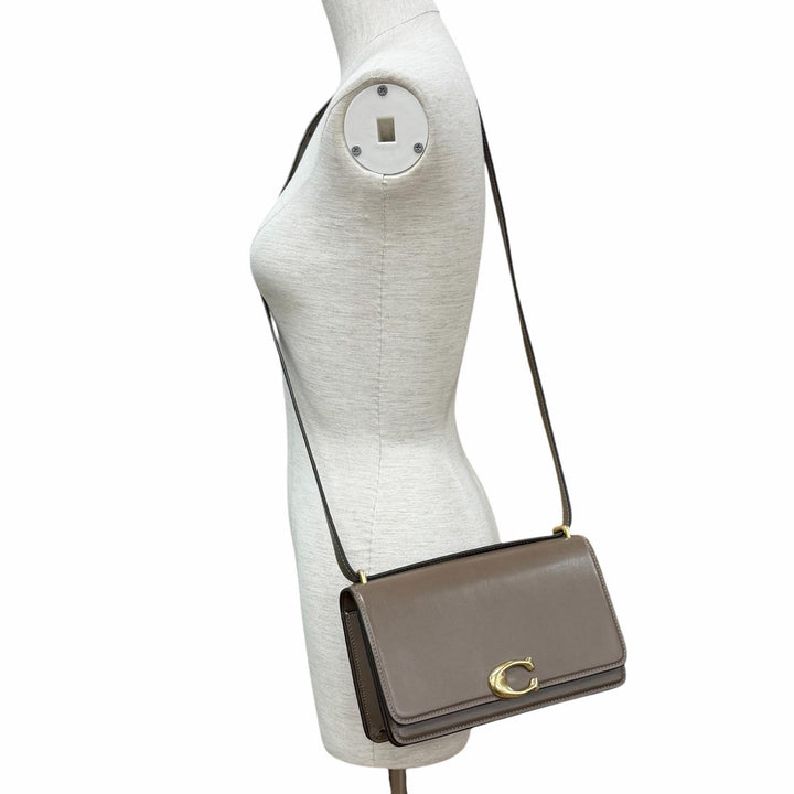 極美品◇COACH コーチ CC416 バンディット ショルダーバッグ チャーム付 レザー クロスボディバッグ ブラウン系 ゴールド金具 レディース