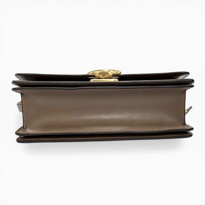 極美品◇COACH コーチ CC416 バンディット ショルダーバッグ チャーム付 レザー クロスボディバッグ ブラウン系 ゴールド金具 レディース
