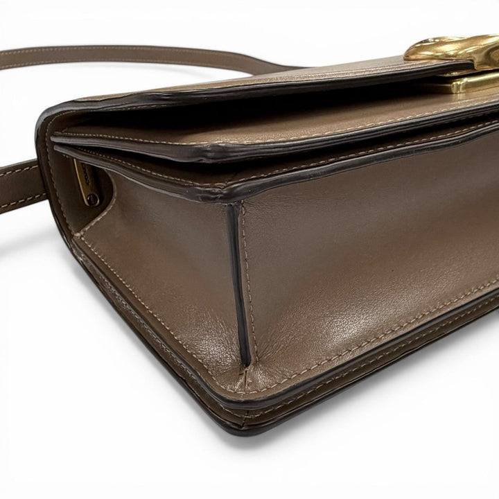 極美品◇COACH コーチ CC416 バンディット ショルダーバッグ チャーム付 レザー クロスボディバッグ ブラウン系 ゴールド金具 レディース