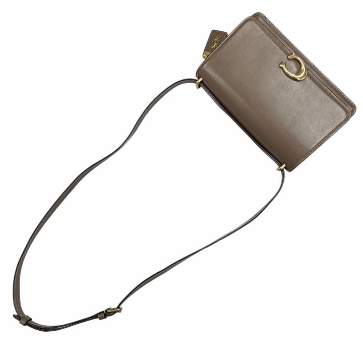 極美品◇COACH コーチ CC416 バンディット ショルダーバッグ チャーム付 レザー クロスボディバッグ ブラウン系 ゴールド金具 レディース