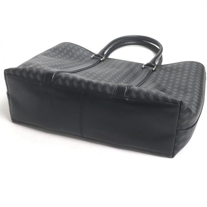 美品□COACH コーチ F29032 レザー ヘリンボーン 総柄 2WAY ショルダーバッグ ブリーフケース ビジネスバッグ ブラック グレー メンズ