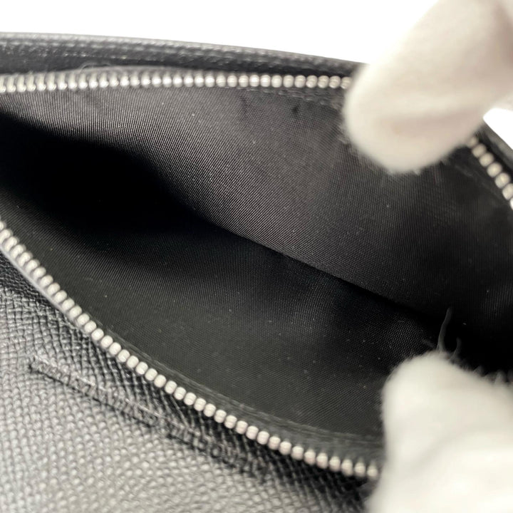 極美品▲BALLY バリー LALIRO ロゴ金具付き レザー ロングウォレット 2つ折り 長財布 ブラック シルバー金具 メンズ 箱・保存袋付き