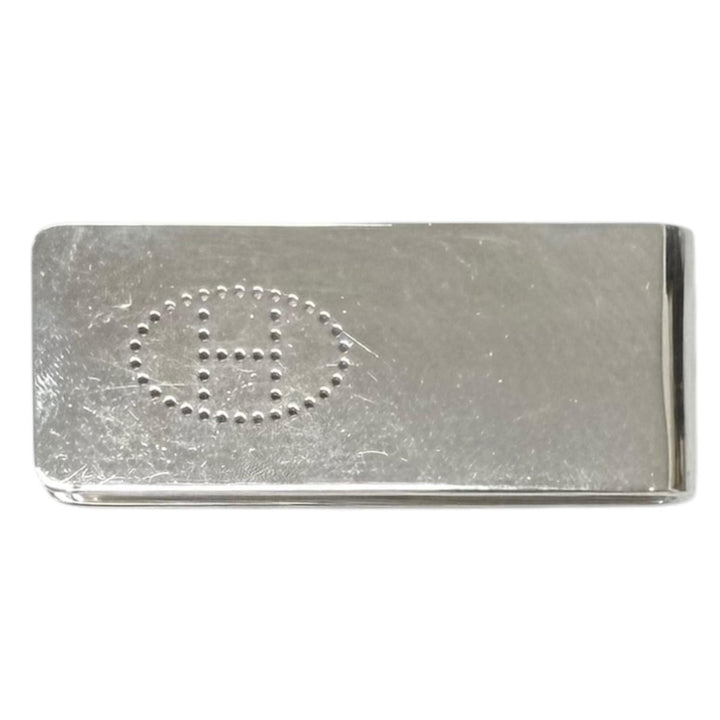 良品□HERMES エルメス AG925 エブリン ロゴ入り 札ばさみ 札クリップ マネークリップ ビルクリップ シルバー 重量25.9g メンズオススメ