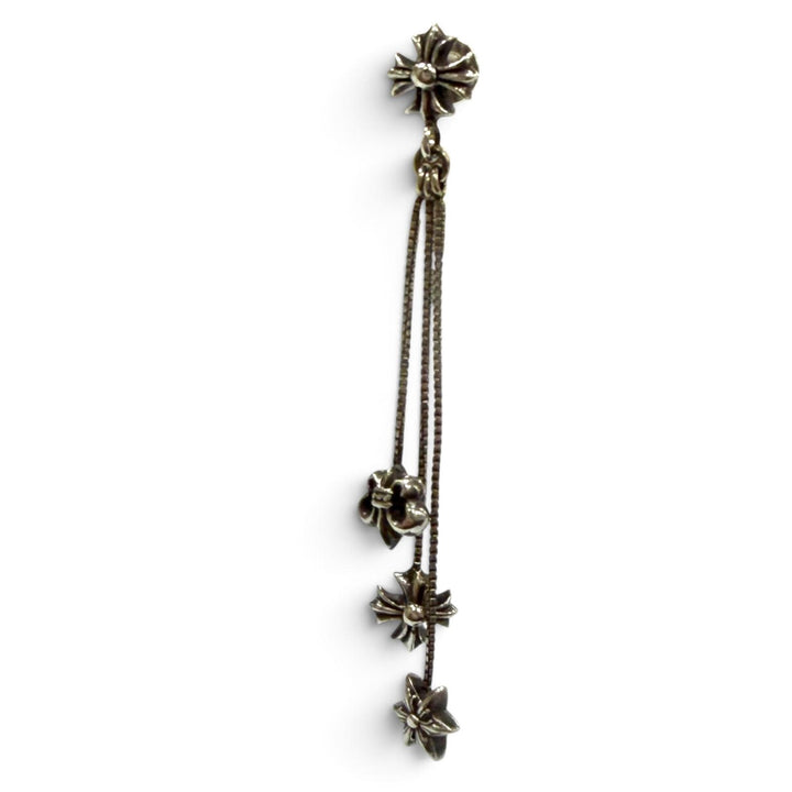 美品▼CHROME HEARTS クロムハーツ JOJO PST PLSBS LEFT SIDE EARRING ジョジョ 925 ポスト14K ピアス シルバー 重量4.37g メンズ