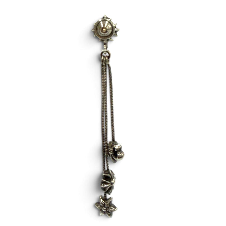 美品▼CHROME HEARTS クロムハーツ JOJO PST PLSBS LEFT SIDE EARRING ジョジョ 925 ポスト14K ピアス シルバー 重量4.37g メンズ