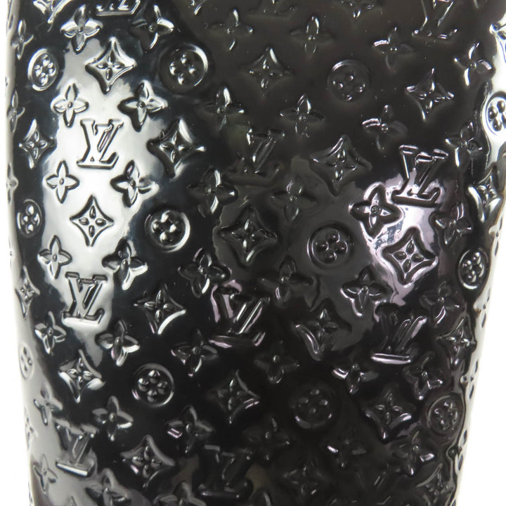 美品☆LOUIS VUITTON ルイヴィトン スプラッシュ・ライン モノグラム レインブーツ ロングブーツ ブラック 38 イタリア製 レディース