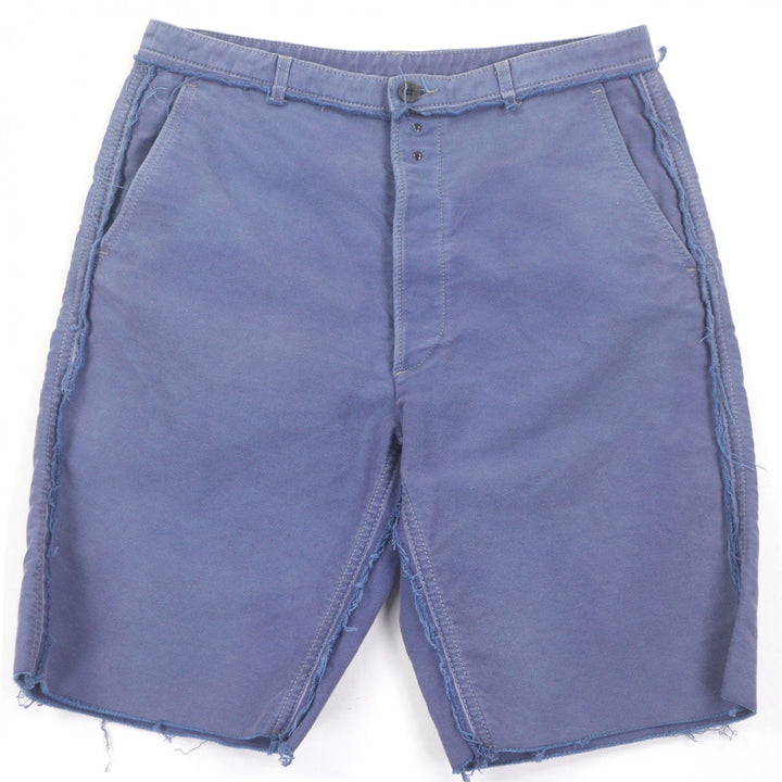 極美品□Maison Margiela 10 メゾンマルジェラ10 23SS S50MU0064 ウォッシュ加工 4ステッチ ショートパンツ ブルー 48 イタリア製 正規品