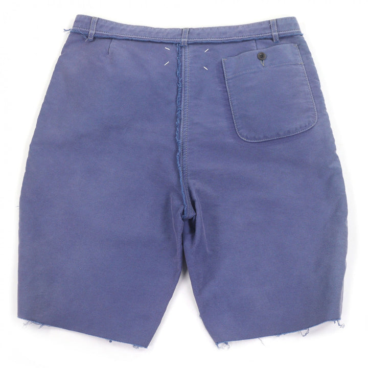 極美品□Maison Margiela 10 メゾンマルジェラ10 23SS S50MU0064 ウォッシュ加工 4ステッチ ショートパンツ ブルー 48 イタリア製 正規品
