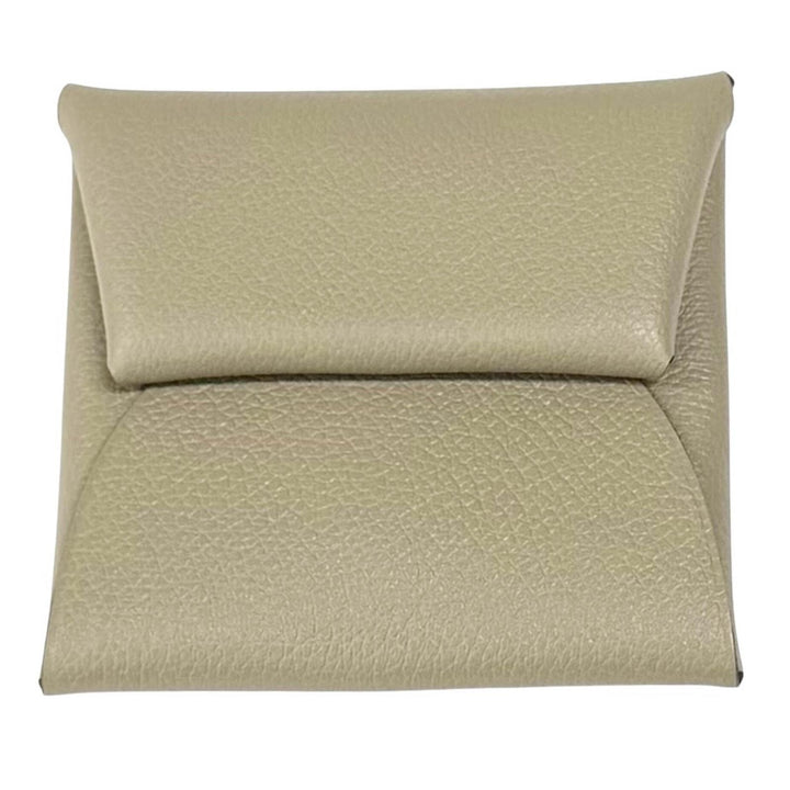 極美品★HERMES エルメス バスティア ベージュマルファ エバーカラー シルバー金具 コインケース W刻印 箱付き フランス製 レディース