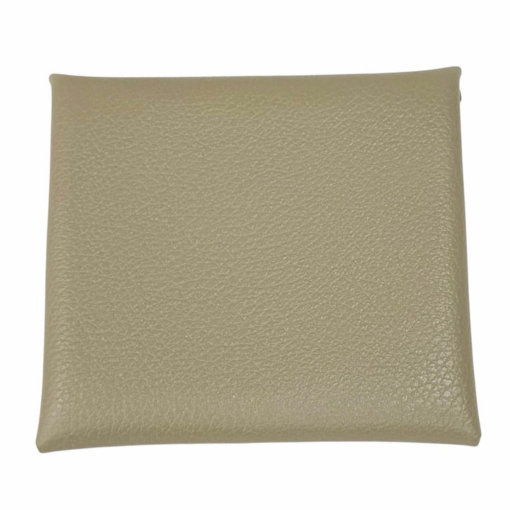 極美品★HERMES エルメス バスティア ベージュマルファ エバーカラー シルバー金具 コインケース W刻印 箱付き フランス製 レディース