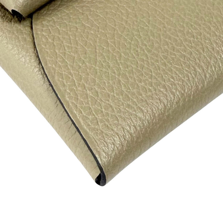極美品★HERMES エルメス バスティア ベージュマルファ エバーカラー シルバー金具 コインケース W刻印 箱付き フランス製 レディース