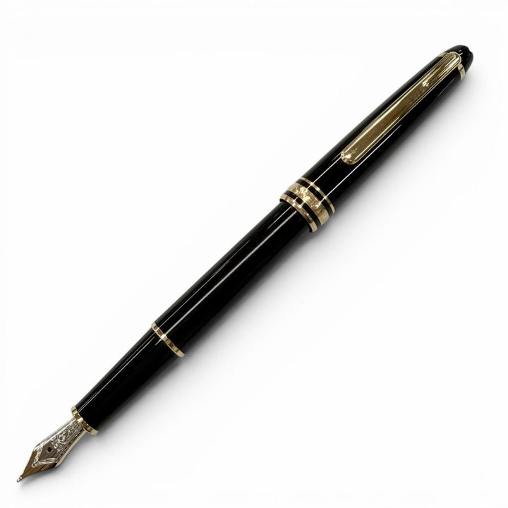 極美品▼MONTBLANC モンブラン マイスターシュテュック クラシック ペン先14K Fニブ ホワイトスター 万年筆 ドイツ製 箱・ペンケース付き