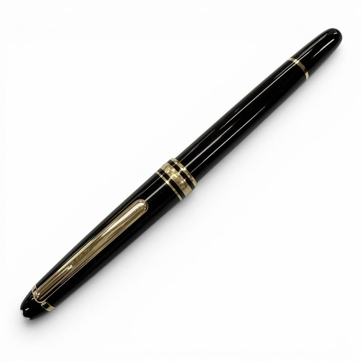 極美品▼MONTBLANC モンブラン マイスターシュテュック クラシック ペン先14K Fニブ ホワイトスター 万年筆 ドイツ製 箱・ペンケース付き