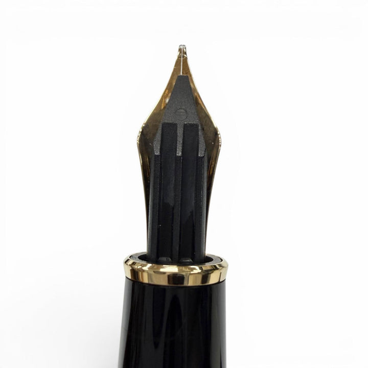 極美品▼MONTBLANC モンブラン マイスターシュテュック クラシック ペン先14K Fニブ ホワイトスター 万年筆 ドイツ製 箱・ペンケース付き