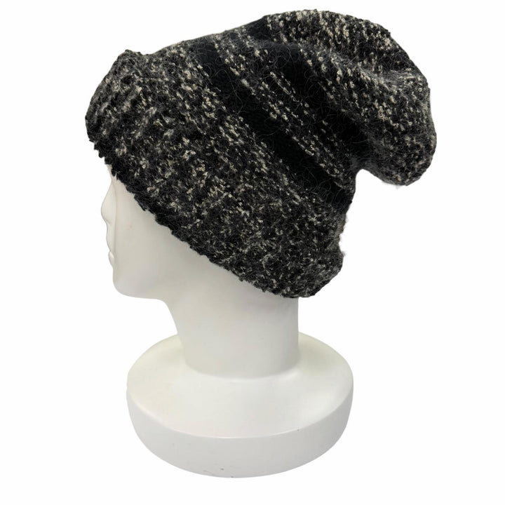 美品☆CHANEL シャネル 06A P29588K00205 カシミヤ シルク モヘア混 ココマーク ニットキャップ ブラック系 2 イタリア製 正規品