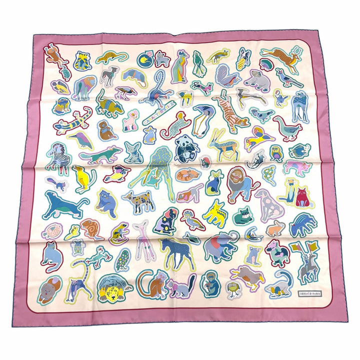 極美品★HERMES エルメス カレ ダブルフェイス90 CARACTERISTICK DETAIL キャラクテリスティック デタイユ シルク100％ 現行品 スカーフ