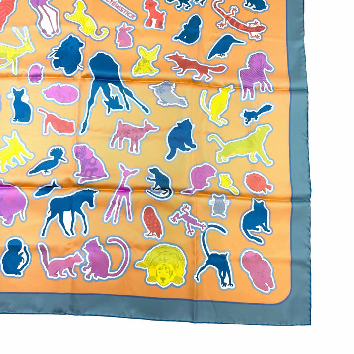 極美品★HERMES エルメス カレ ダブルフェイス90 CARACTERISTICK DETAIL キャラクテリスティック デタイユ シルク100％ 現行品 スカーフ