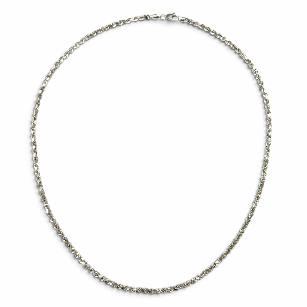 美品★AVALANCHE アヴァランチ 10K ロープネックレス アクセサリー ホワイトゴールド 重量14.2g メンズ 定価299900円